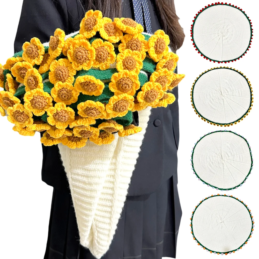 꽃다발 담요 재사용 가능한 손뜨개 장미 담요 부드러운 니트 담요 소파용 담요 방 담요 매트리스용 담요