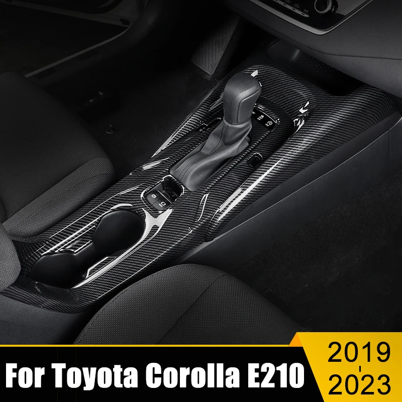 

For Toyota Corolla E210 2019 2020 2021 2022 2023 2024 Hybrid Carbon Car Internal Gear Shift Box Panel Cover Trim Frame Sticker