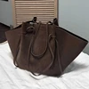 Faux Suede Tote Bags For Women Luxury Designer Handbags Purses 2025 New In Vintage Large Capacity Shoulder Custom Name Initials 2
