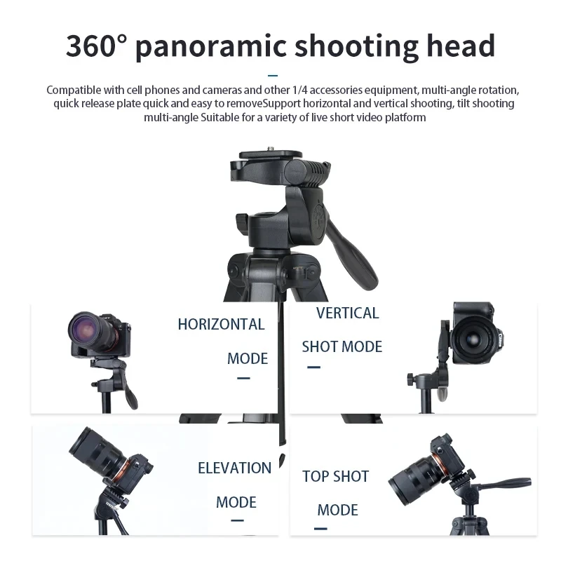 YUNTENG VCT-608 Mini Portable Desktop Tripod for Canon Nikon Sony