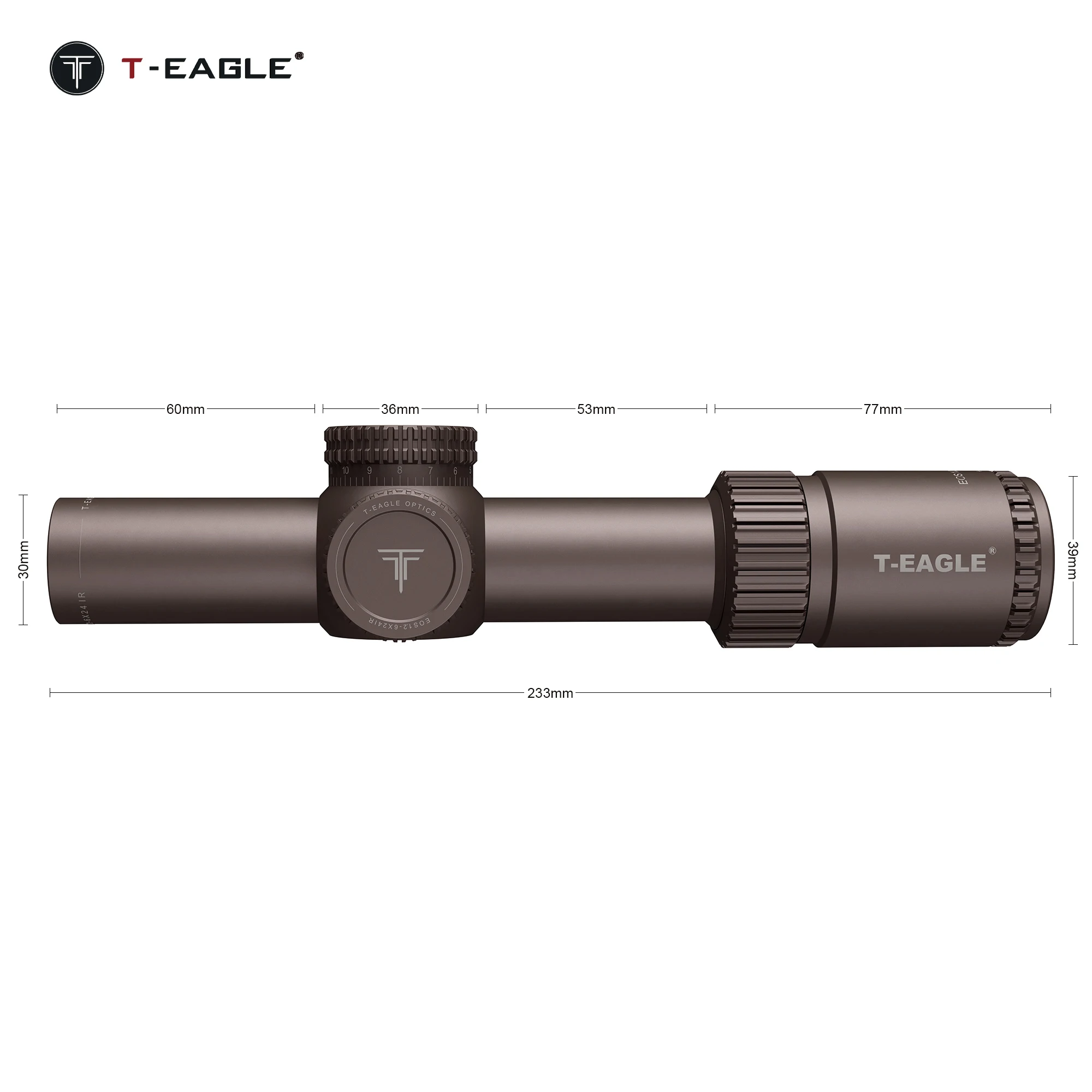 T-EAGLE EOS 1.2-6 X24 IR Tactical Riflescope Spotting Scope For Rifle Hunting Optical Collimator Air Gun Sight Red Green Light rifle scope