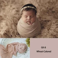 Seersucker Wrap Newborn Photography Props Soft Cotton Gauze Baby Swaddle Blanket Infant Studio Photo Basket Backdrop Accessories 5