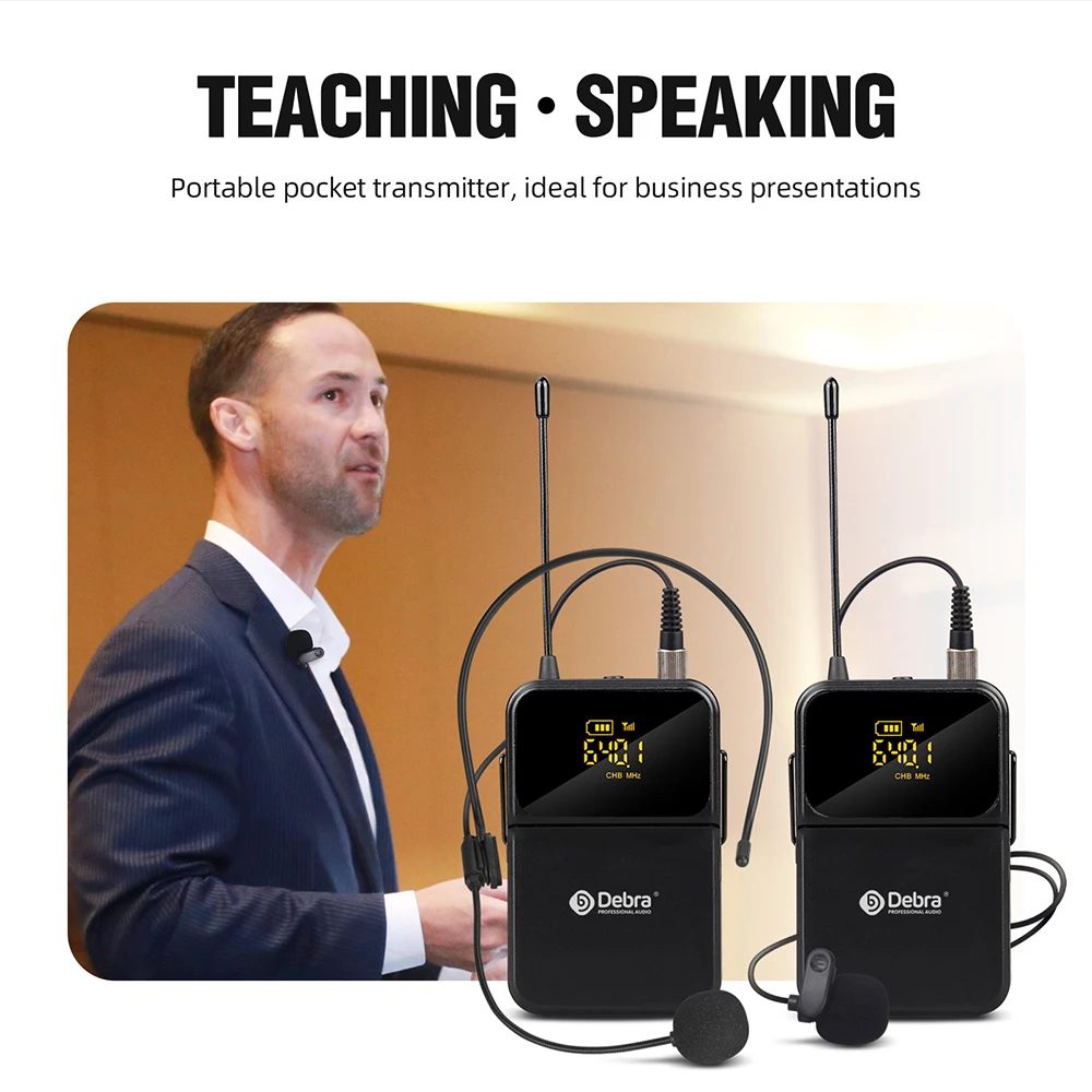 Debra DU4004 UHF 4-channel Wireless Conference Microphone System With Handheld*L