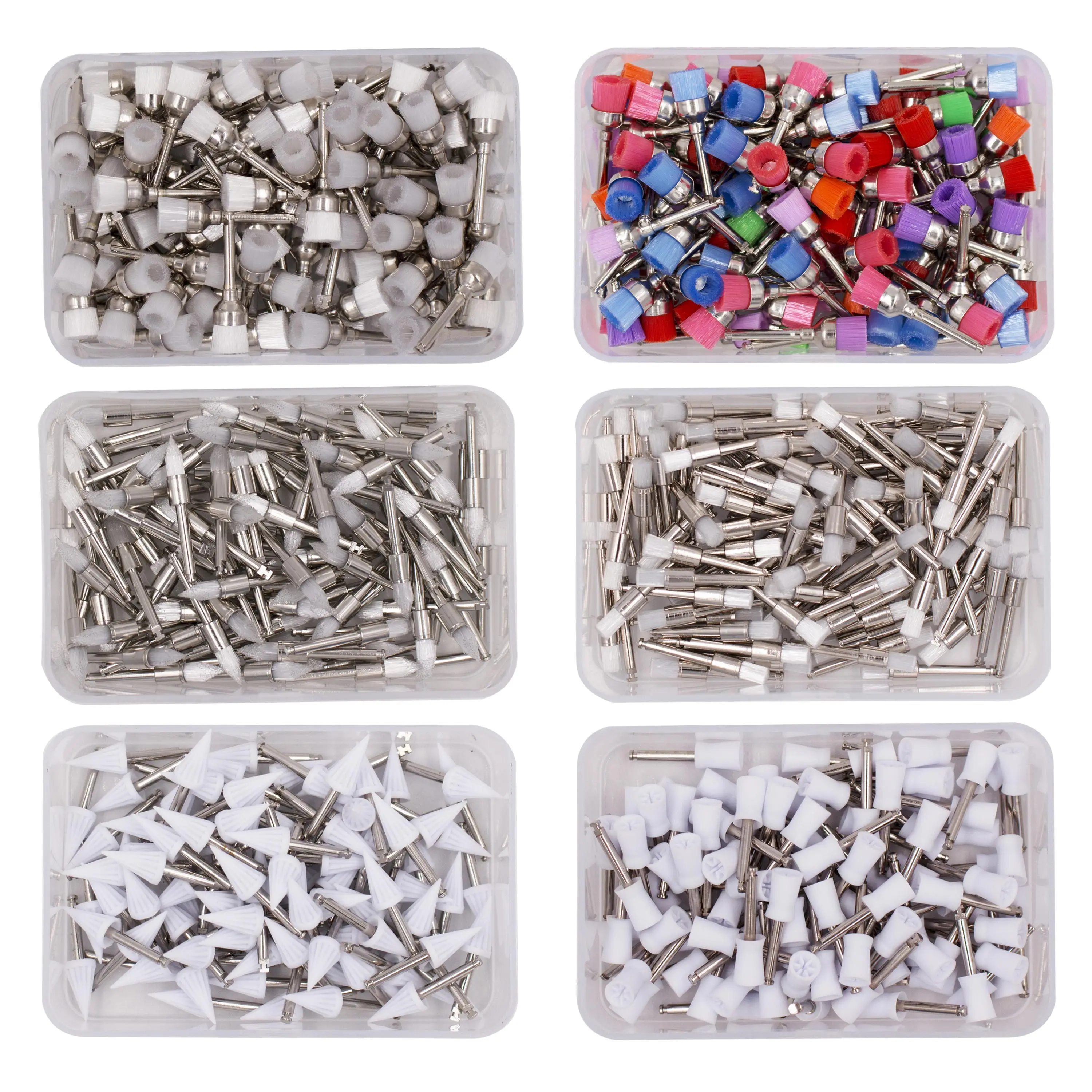 100Pcs Tooth Polishing Brushes Sharp Type Nylon Dental Prophy Brush Dental Lab Polishing Brushes Dentist Clinic Tools 100pcs bag dental polishing cup colorful dental prophy polishing brush dental cleaning polisher brusher cup dental lab tools