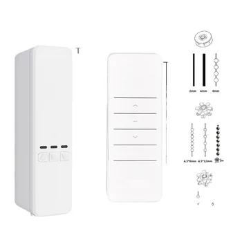 MOES Tuya WiFi Smart Curtain Motor: App Voice Control, Timing Function, Compatible with Bead Curtain & Pull Rope