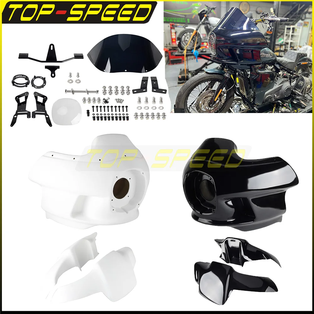 

Верхняя Нижняя обтекатель лобового стекла фары для Harley Dyna FXDI35 FXDI FXDCI FXD FXDC FXDWG FXDLI FXDL FXDB 2006-2017