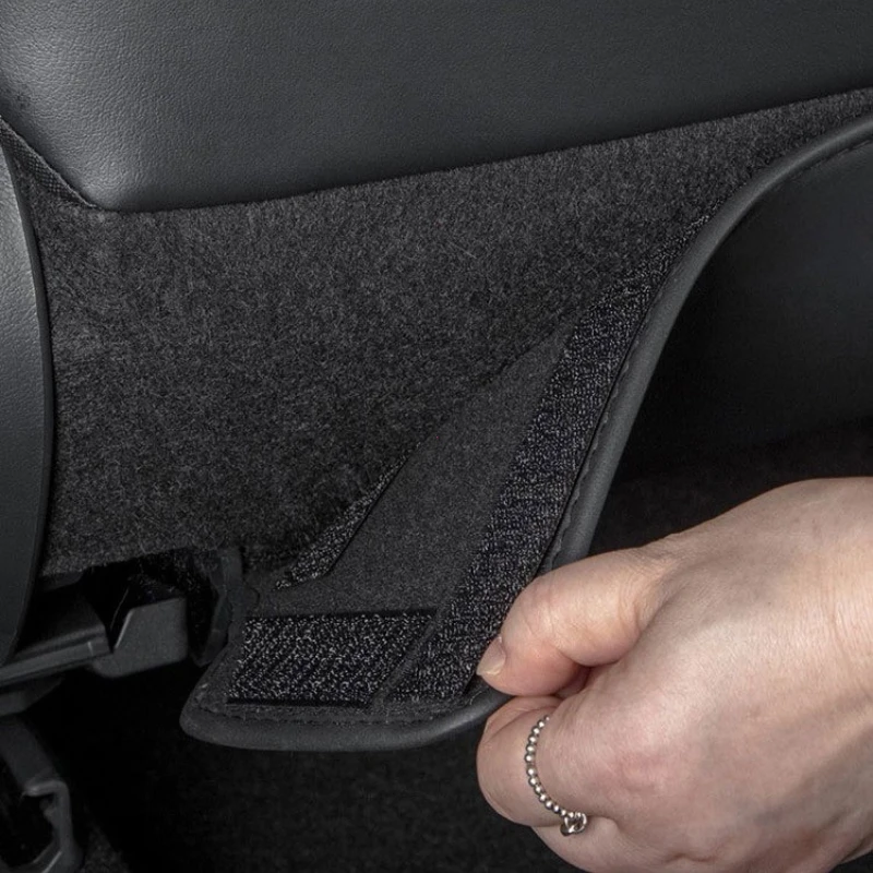 Premium Leather Car Seat Back Protector - Anti-Kick & Scratch-Resistant Mat