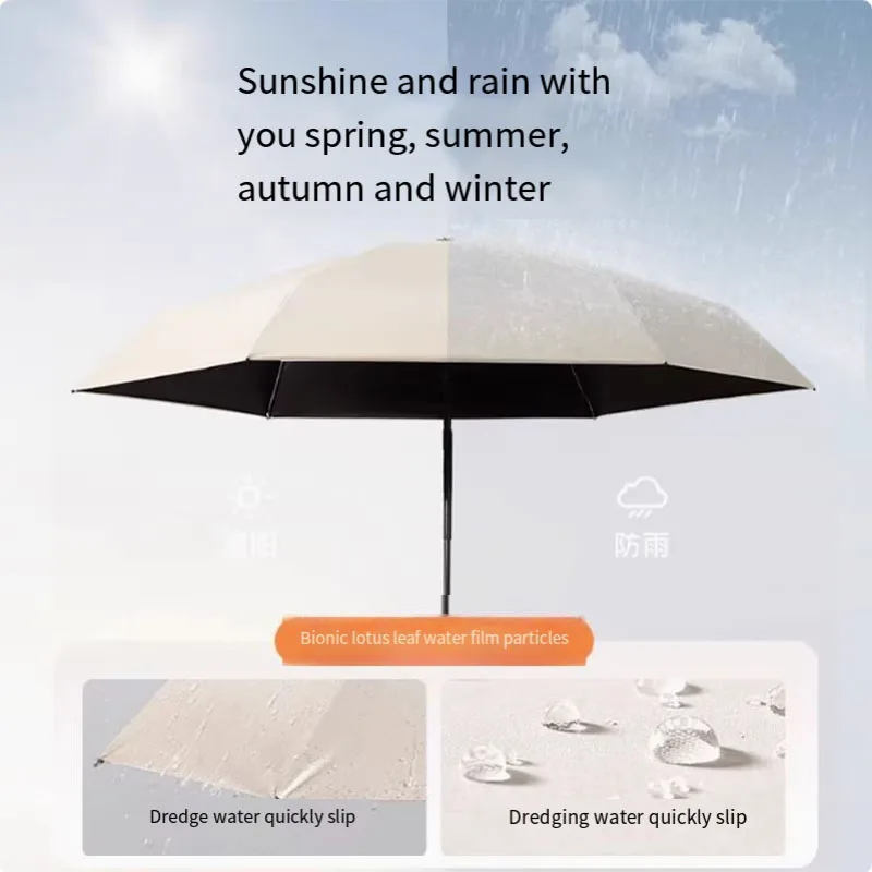 Sun umbrella portable women's dual-purpose protection tanning glue pocket small fresh