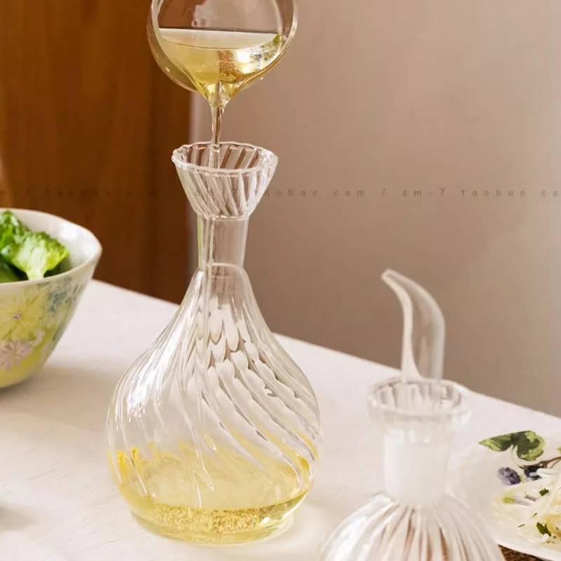 Nordic Glass Oil Pot, Seasoning Pot, Soy Sauce Bottle, Vinegar Pot, Household Kitchen Supplies, Leak-proof Oil Bottle, 1Pc