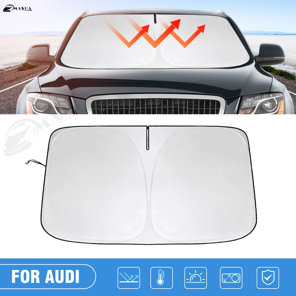 

Car Windshield Sun Shade Covers For Audi Q5 2018 2020 2021 2022 2023 Visors Auto Front Window Sunshade Parasol Coche Accessories