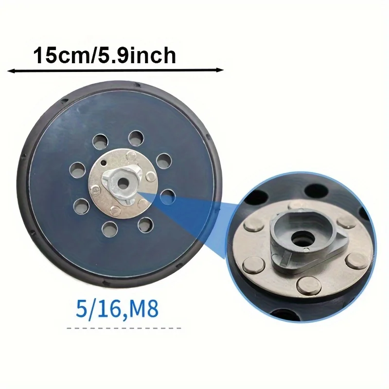 1Pieces6Inch17다기능 앵글 그라인딩 패드, 적용 가능DA전기 연마기 자체 접착 진동 샌딩 디스크