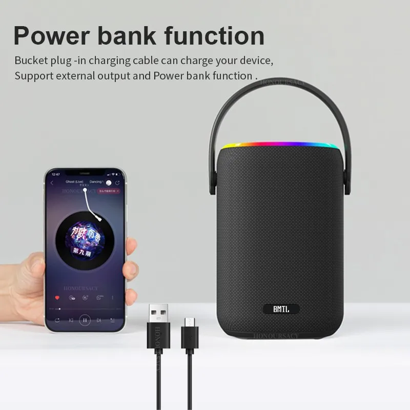 

XDOBO 60W Outdoor RGB Portable Stereo Surround Home Theater Subwoofer Music Center Desktop Computer TWS Bluetooth Speaker