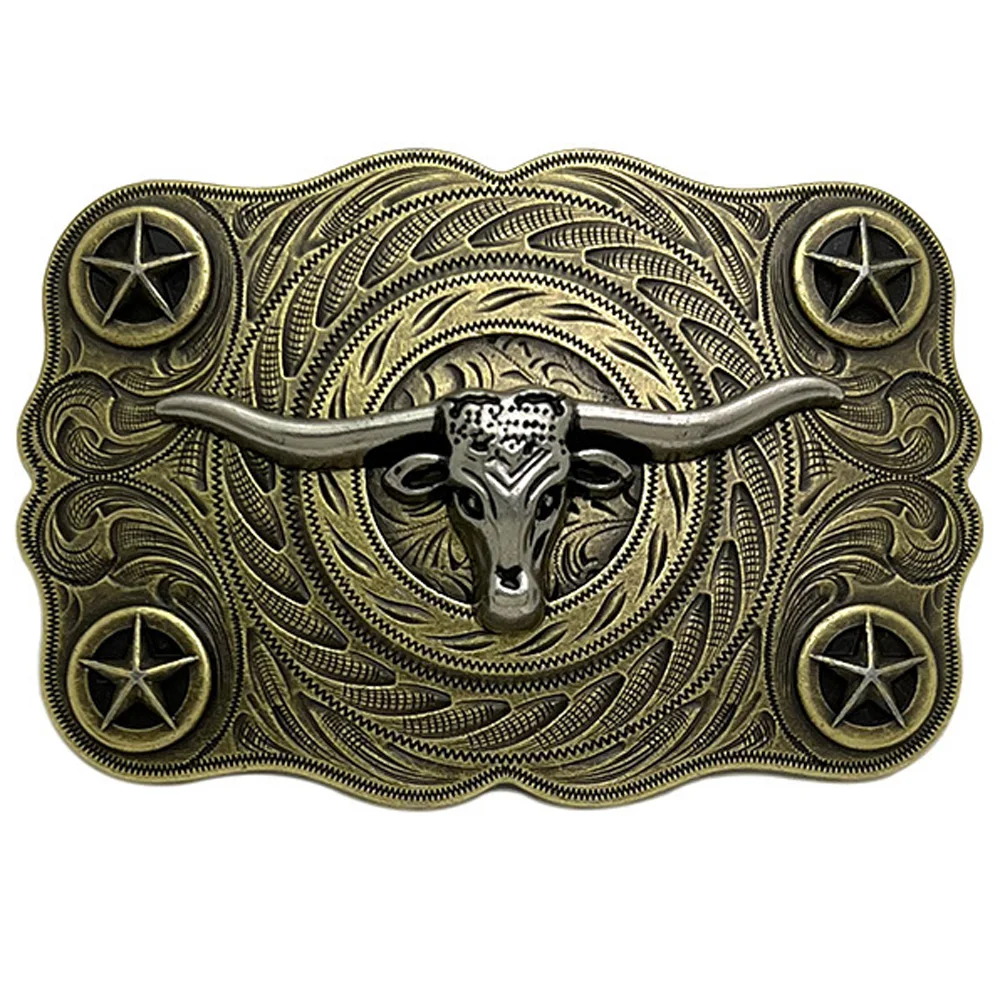 

Cheapify Dropshipping Western Cowboy Rodeo Bull Head Bronze Men Belt Buckle for 40mm Width Belts Metal Animal Hebilla Cinturon