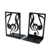 2Pcs Art Note Bookends, Literary Hollow Out Iron Bookends, Metal L-Shaped Bookends, Home Office Desktop Organiser Bookends 4