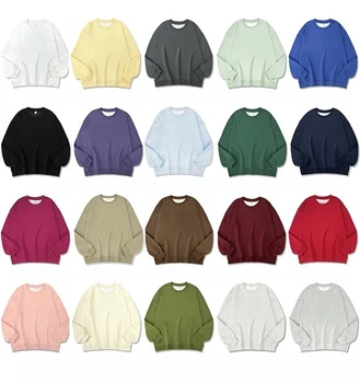 بلوفر نسائي بسيط جديد لعام 2025 ملابس هاراجوكو الشارع الشهير بلون سادة مع قلنسوة للخريف والشتاء ملابس علوية غير رسمية فضفاضة 5