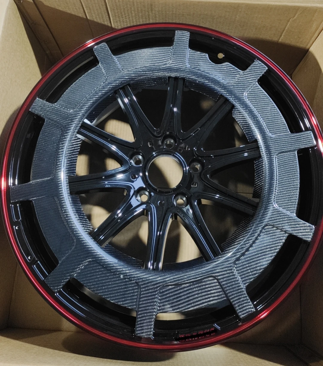 ホットセールデザイン カーボンファイバー ブラック 鍛造ホイール 21