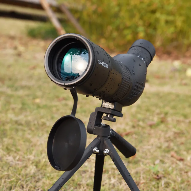 Телескоп для наблюдения за птицами 15-45x60, мощный портативный монокуляр с ночным видением HD для сласветильник щения, инструмент для кемпинга и походов, новинка