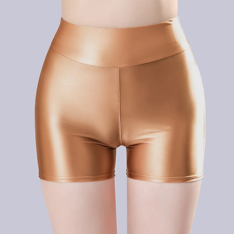 Sexy Women Leggings Shorts Bondage Seamless Slip Shiny Sissy Exotic Pants Lingerie Elastic Hotpants Party Nightwear 2XL