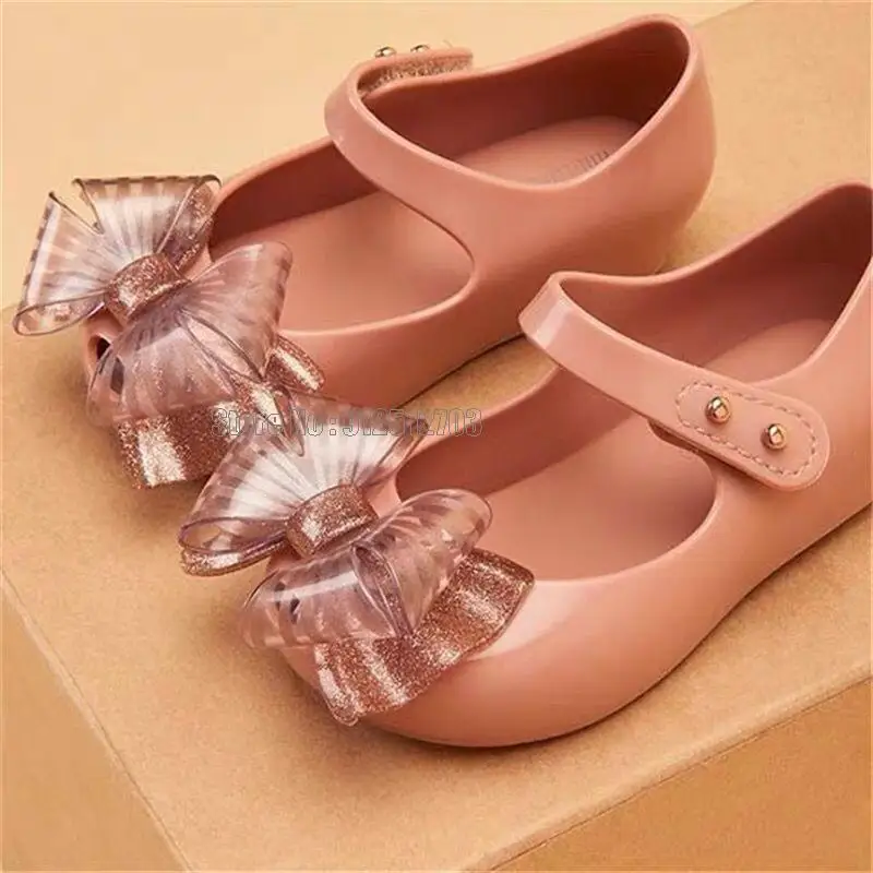 Bowtie Candy Girl Pvc Bow Princess Jelly Sandal Shoes 6
