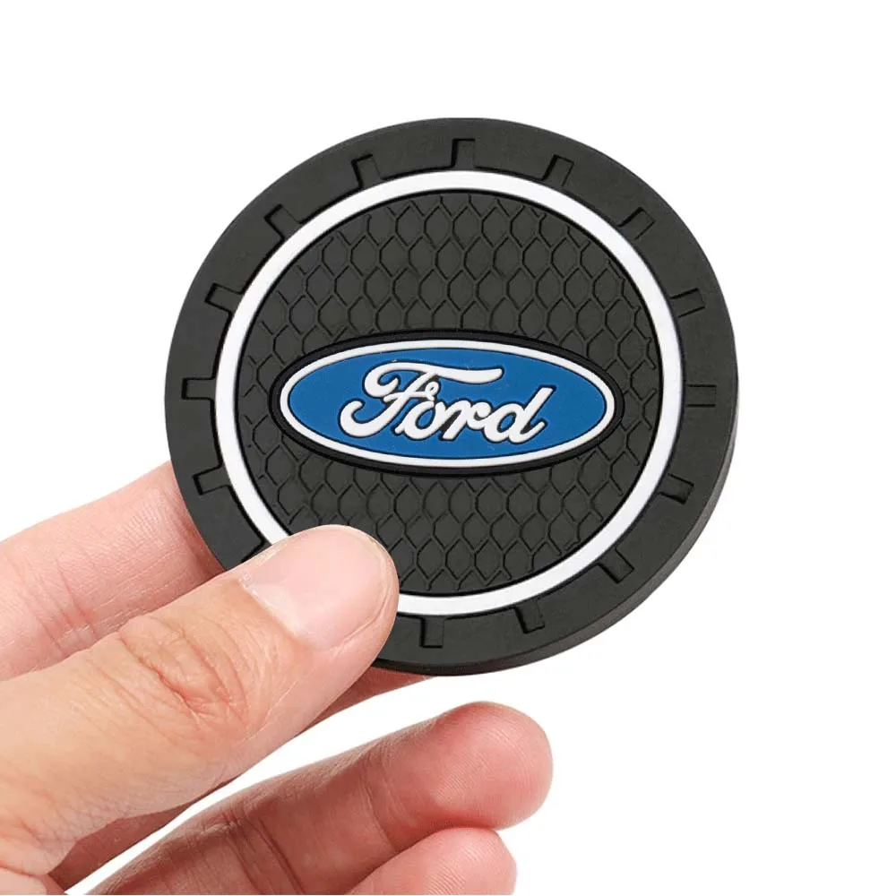 Ford Focus ST Ranger Mondeo Kuga Ecosport Fiesta Kuga S-MAX Fusion Car Coasters Rubber Water Cup Bottle Holder Anti-slip Pad