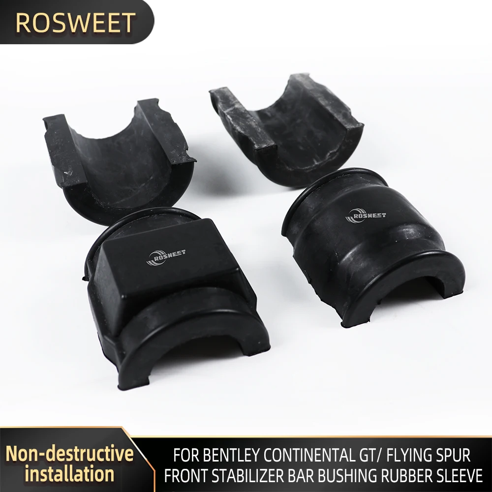 4PCS Front Stabilizer Sway Bar Rubber Bushings Repair Kit For Bentley Continental Gt Gtc Flying Spur 2004-3W0411306J