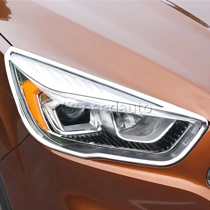 

Автомобильный Стайлинг для Ford Kuga Escape Передняя фотообложка отделка для 2017-2018 2019 2 шт. Chreme ABS