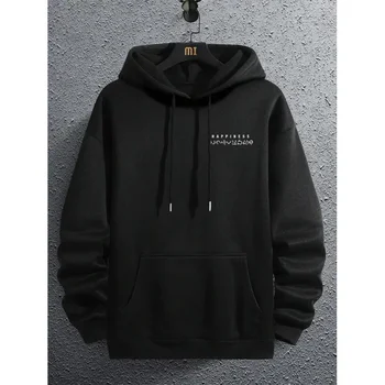 سترة بغطاء للرأس للرجال مطبوعة برسوم الرسوم المتحركة لعام 2025 سترة فضفاضة من الصوف المألوف بغطاء للرأس يومي أساسي بقلنسوة عالية الجودة 2