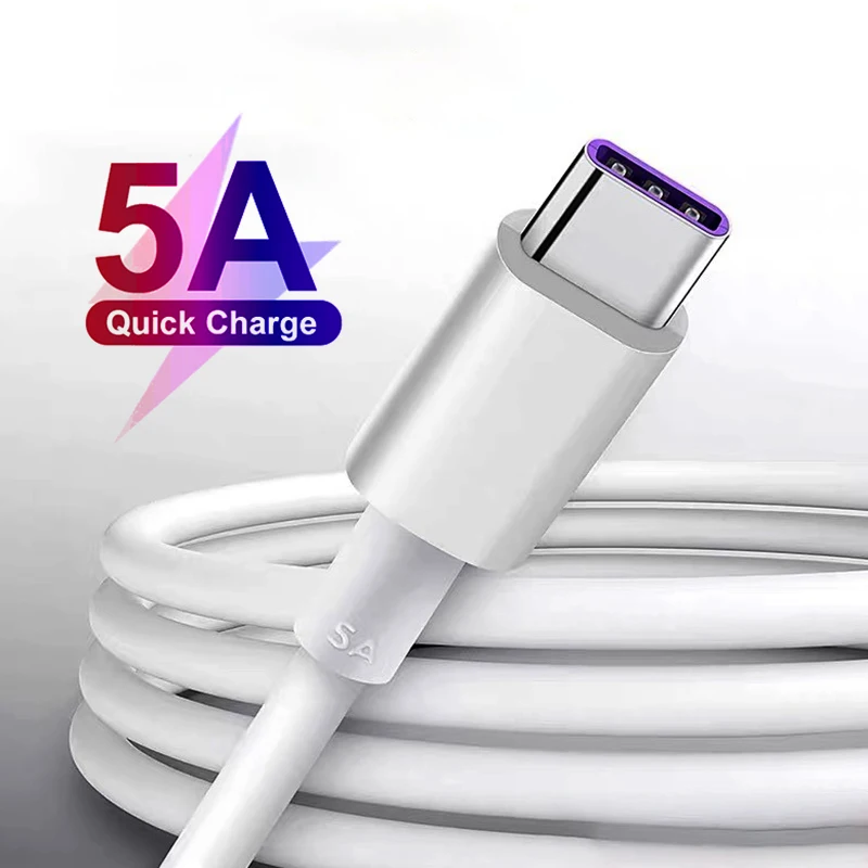 USB-кабель типа C 5 А кабель для быстрой зарядки Huawei mate 40 P40 p30 Samsung S10 Xiaomi шнуры