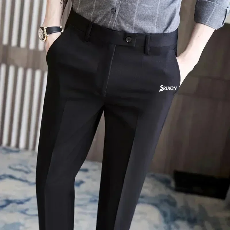 Golf Trousers Men's Slim-fit Dapdown Casual Pants Men's Korean-style Slim-fit Stretch Slim-fit Golf Sports Pants 3