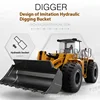 Huina 583 Alloy Engineering Vehicle Remote Control Shovel Hydraulic Bulldozer Professional Bulldozer Electric Toy LoadingVehicle 3