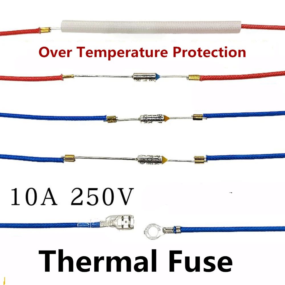 

10A 250V 142℃/172℃/185℃/192℃/216℃/240℃ Thermal Fuses For Rice Cooker Temperature Fuse For Electric Pressure Cooker Repair Parts