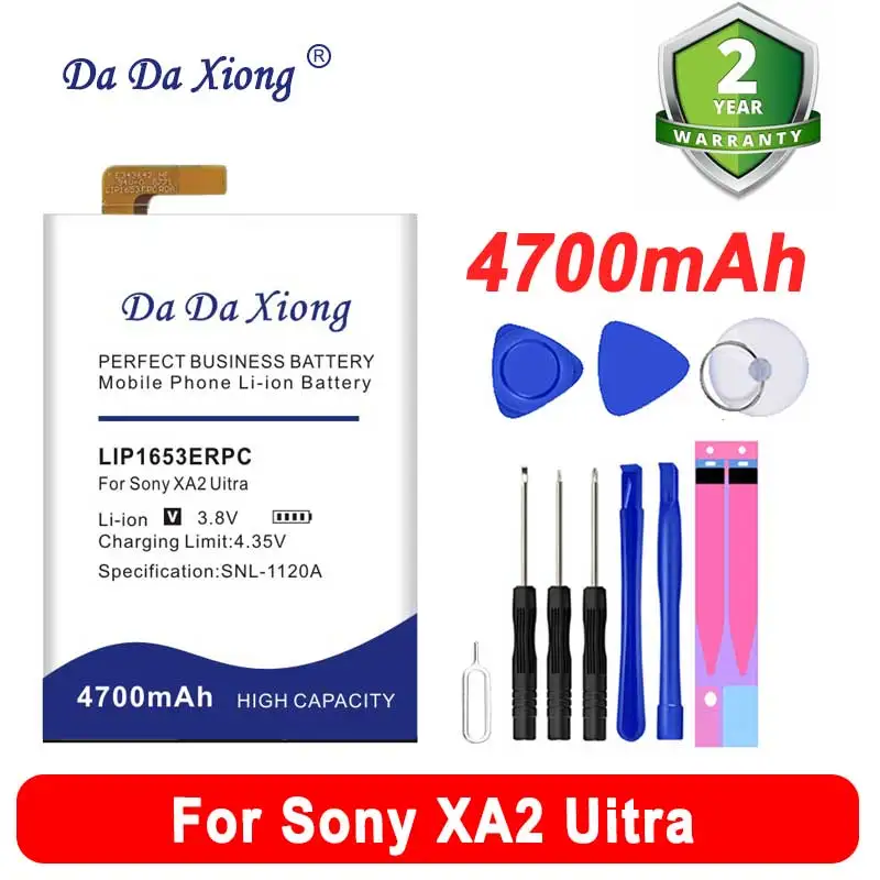 100% Original 4700Mah Lip1653Erpc Bateria For Sony Xperia Xa2 Ultra G3421 G3412 Xa1 Plus Dual H4213 Battery In Stock