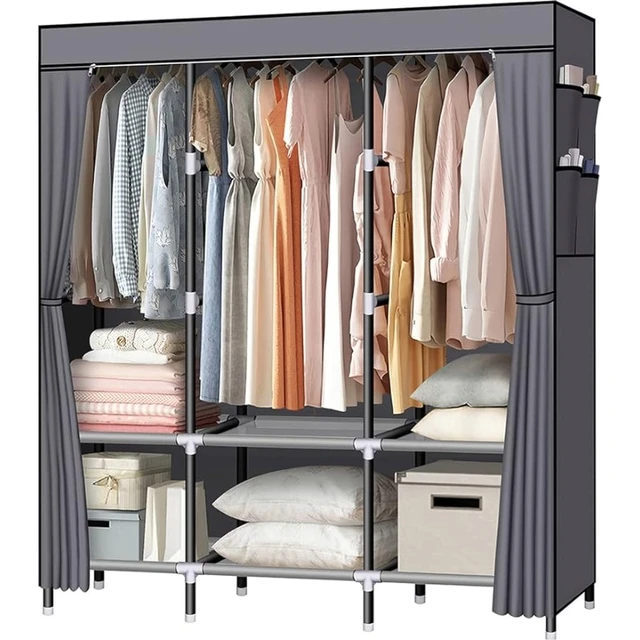 Portable Closet, Closet Storage with 6 Shelves, Clothes Rack with