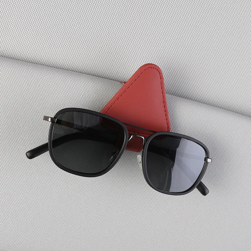 Universal Sun Visor Clip Sunglasses Holder Car Glasses Holder Microsoft Leather Eyeglasses Hanger Ticket Clip glasses Mount sunglasses holder glasses holder eyeglass holder eyeglasses storage holder sunglasses clip eyeglass hanger clip window clip mount
