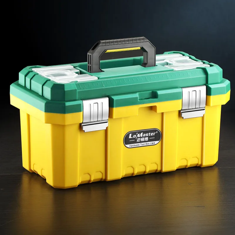 Portable Empty Tool Box Largecapacity Storage Boxs Parts Organizer