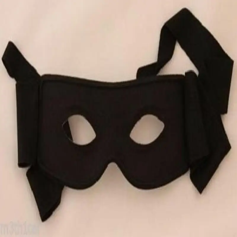 Black Polyester Zorro Eye Mask for Halloween Cosplay