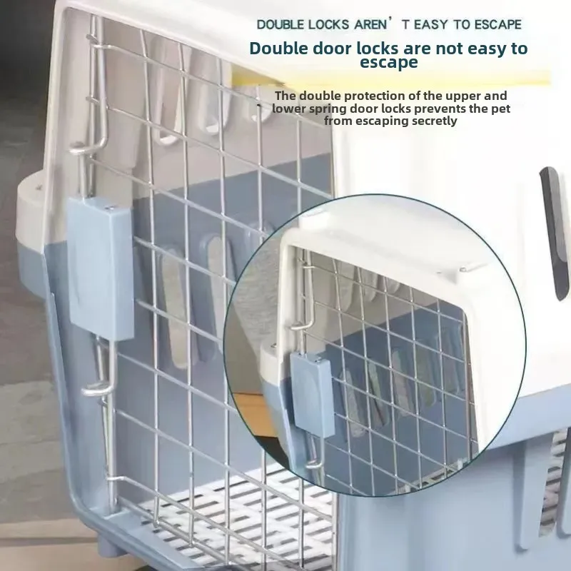Pet Travel Luggage Breathable Go Out Plastic Cat Cage Large Space Consignment Supplies Product Portable Cat Carriers Accessories