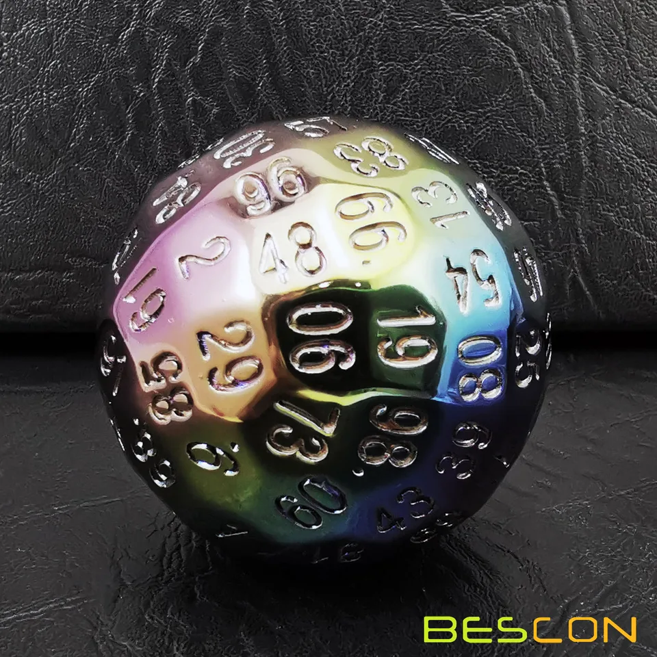Bescon Dazzling Blue 100 Sided Dice, Polyhedral Solid 100