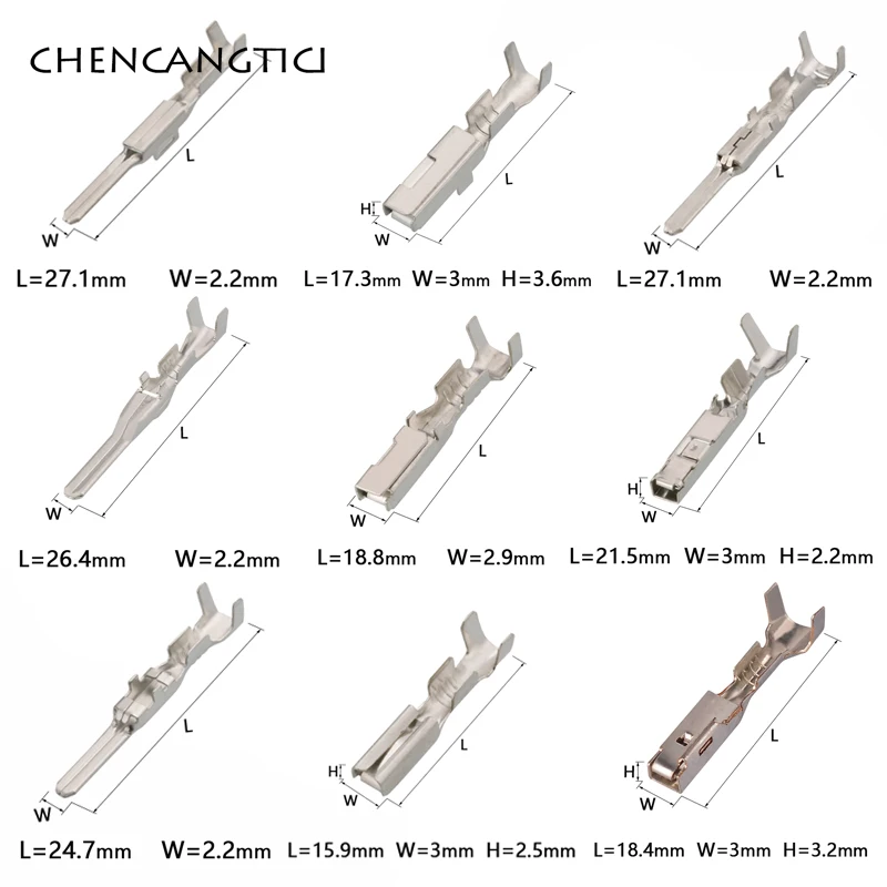 Terminal Connector 20 Pcs Car Crimp Splice Auto Wire Cable Female or Male 2.2 MM Series Pin for HYUNDAI KIA VW