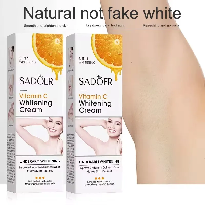 Vitamin C Whitening Body Cream Brightening Underarm Skin Cream Elbows Knee Moisturizing Whitening Body Cream.