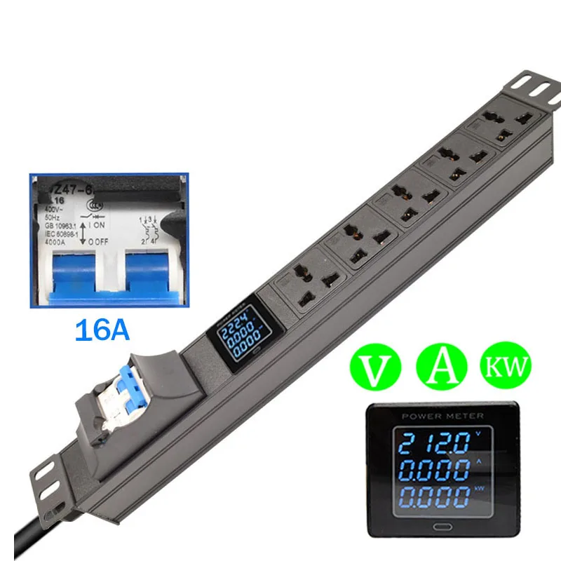 ciabatta-pdu-in-lega-di-alluminio-16a-interruttore-dell'aria-interruttore-automatico-display-digitale-misuratore-cavo-di-prolunga-di-alimentazione-da-2-metri