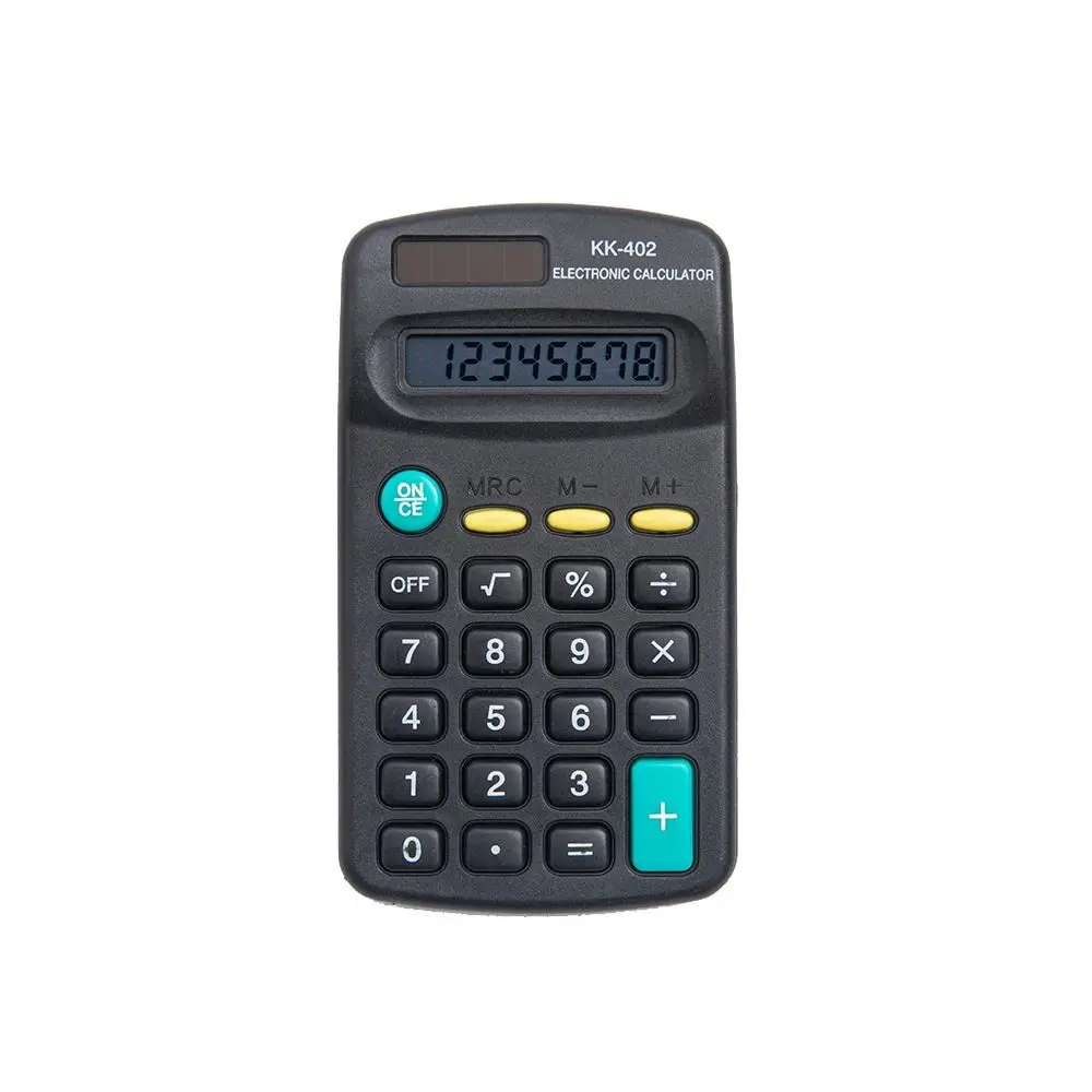 8-Digit Mini Pocket Calculator Silent Candy Color Standard Function Calculator Large LED Display Math Calculator School Office