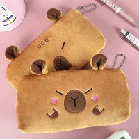 Cute Capibala Plush Pencil Case, Large Capacity Pencil