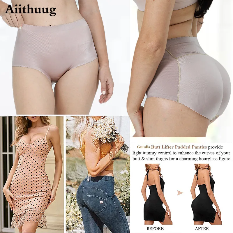 GUUDIA Butt Lifter Hip Enhancer Shaper Panties Padded Shapewear Briefs Bum  Enhancement Booty Pushing Up Body Shaper Silky Soft