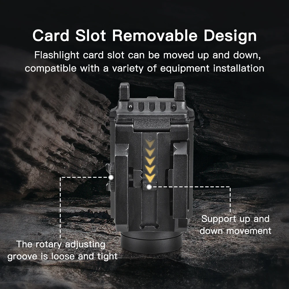 Aluminum Tactical Flashlight with Green Laser for Outdoor Hunting