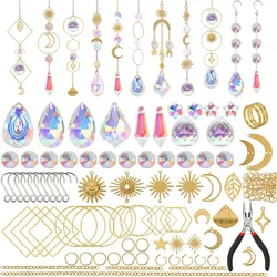 DIY Suncatcher Craft Kit - 200 Piece Set for Home Decor & Window Art (Gold)