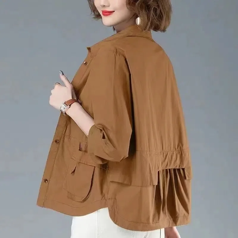 

2023 New Spring Summer Women's Jackets Causal Windbreaker Famale Thin Basic Coat Lightweight Jacket Outwear Women Clothing