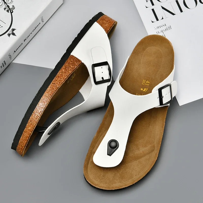 

Сандалии JINXUAN из натуральной кожи для мужчин и женщин, летние шлепанцы из коровьей замши, с двойной пряжкой, клоги, сланцы, шлепанцы