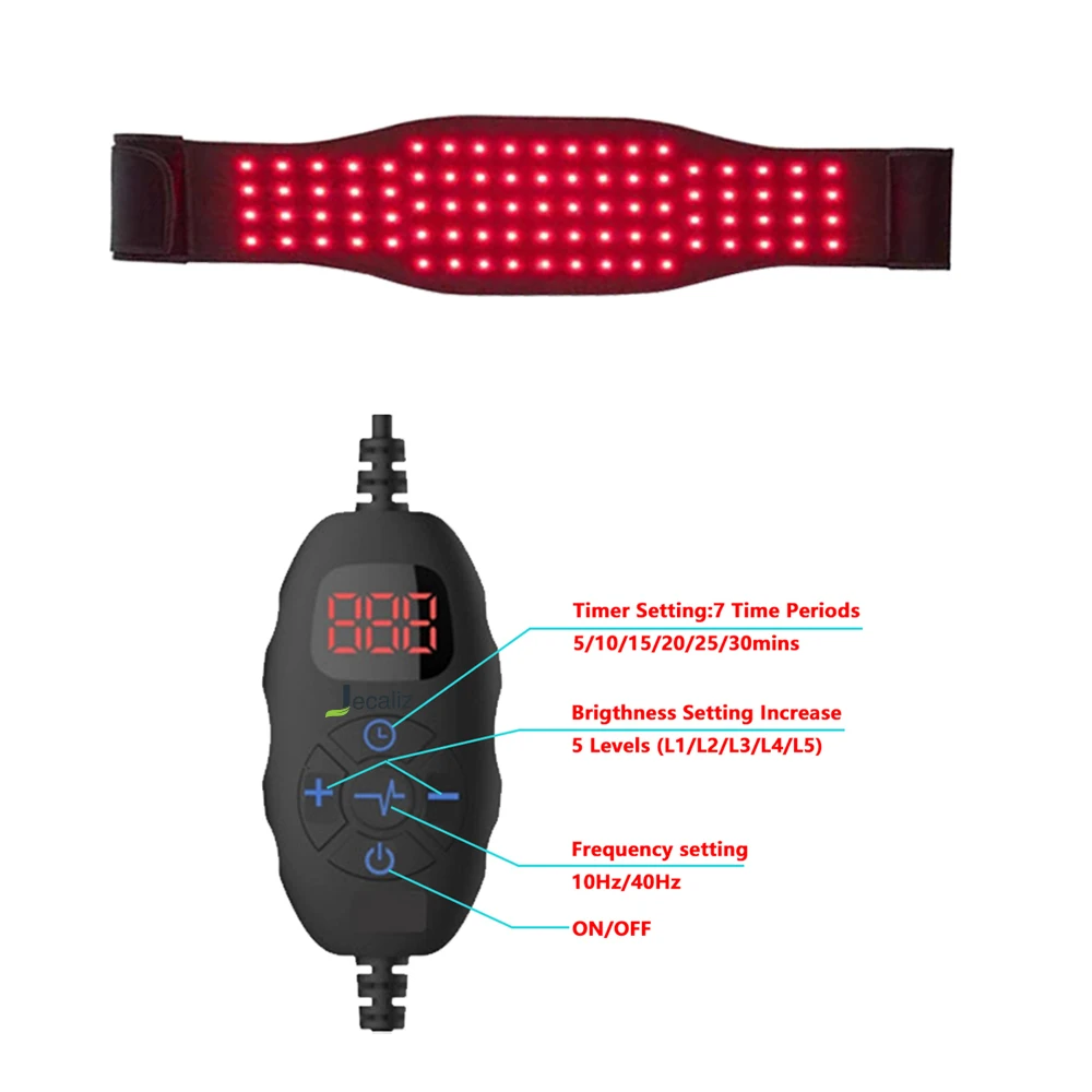 660nm&850nm Led Red Infrared Light Therapy Belt for Burning Fat Slimming Relieving Pain Full Body Relief Warm Pad light therapy belt