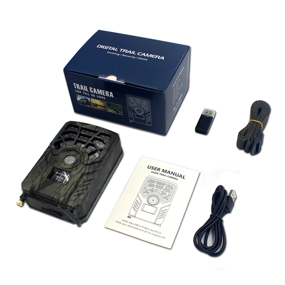 Hunting Camera Photo Trap Night Vision Tracking Camera PR300C 5MP Wildlife Trail for Family Outdoor Camping Accessories